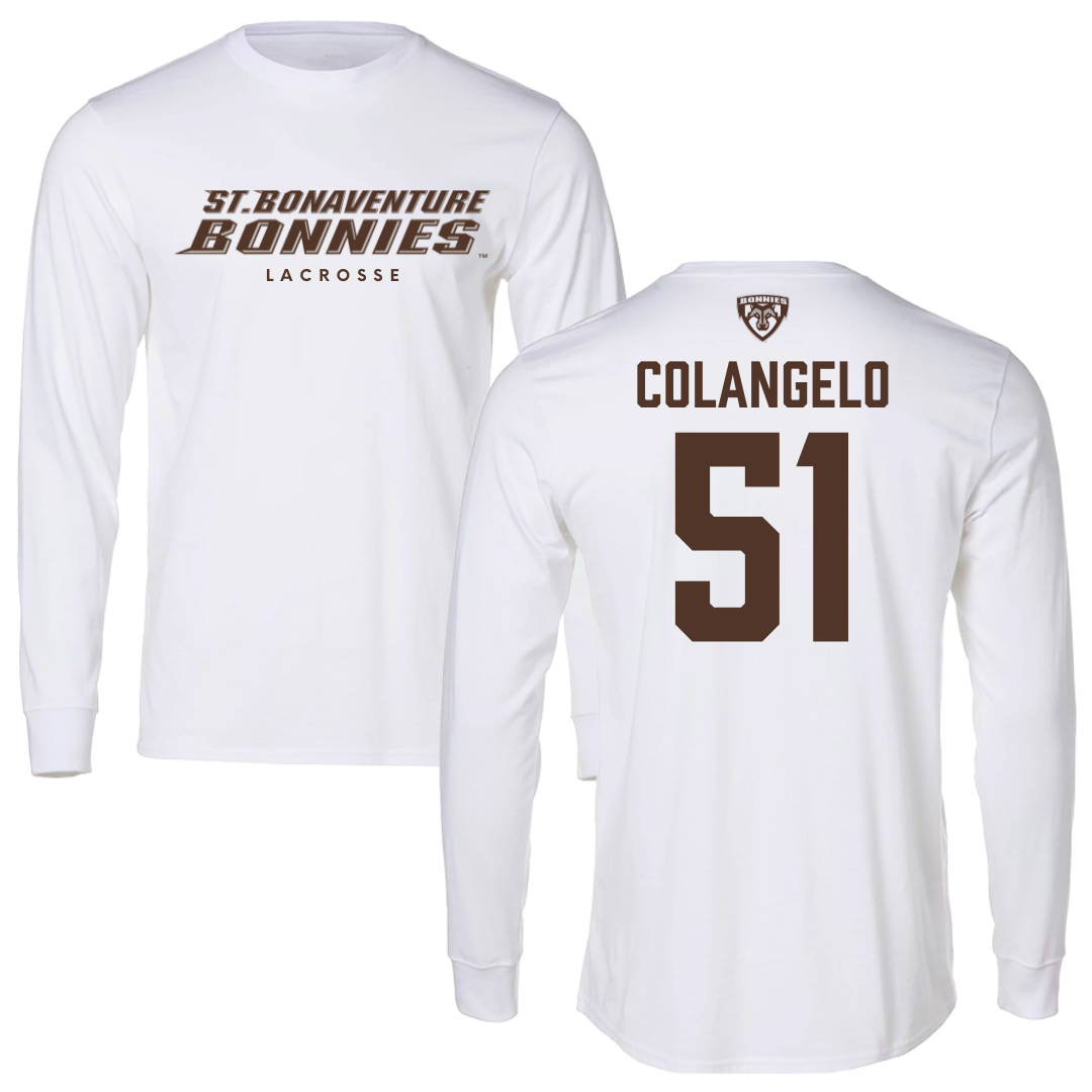 St. Bonaventure University Lacrosse White Long Sleeve - #51 Brit Colangelo