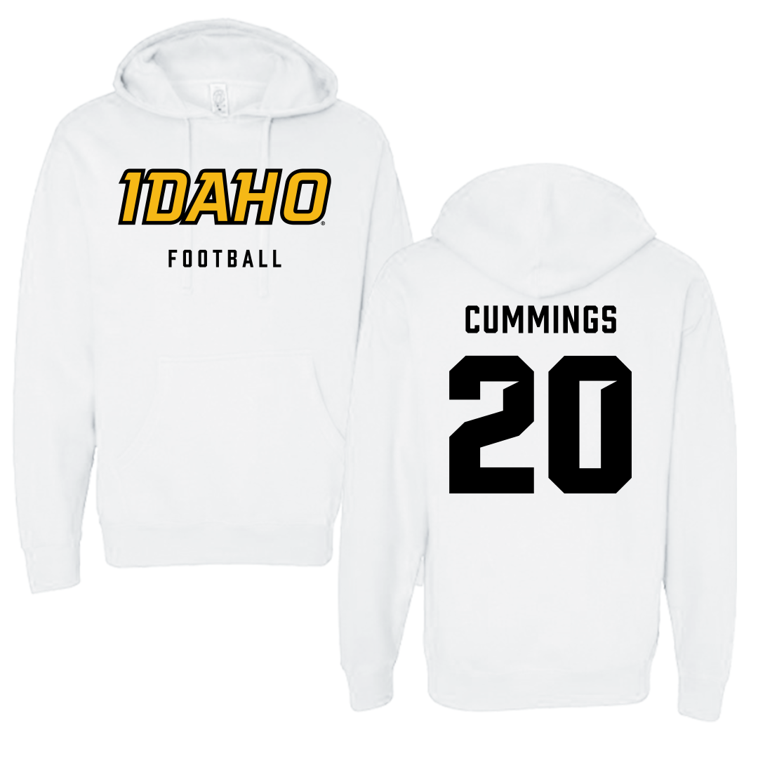 University of Idaho Football White Idaho Hoodie - #20 Elisha Cummings