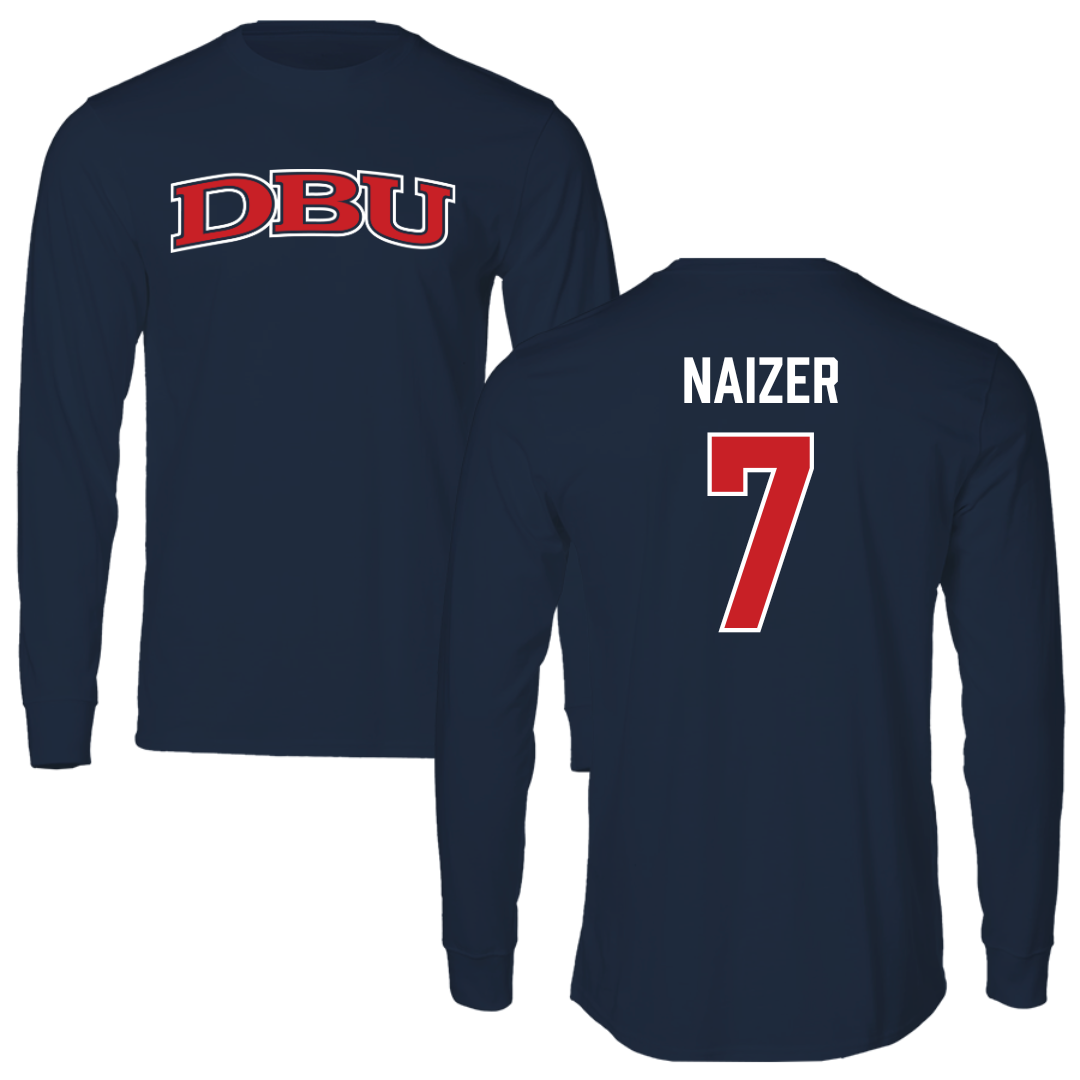 Dallas Baptist University Soccer Navy DBU Long Sleeve - #7 Kaleigh Naizer