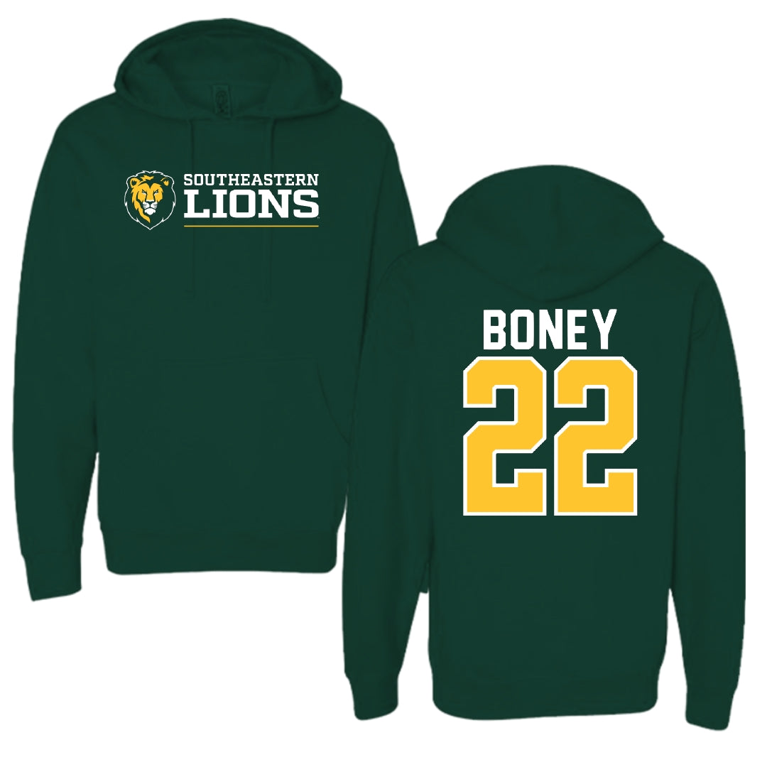 Southeastern Louisiana University Basketball Forest Green Hoodie - #22 Asher Boney