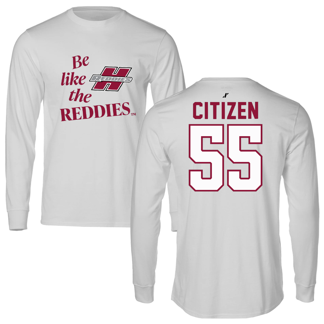 Henderson State University Football Light Gray Be Like Us Long Sleeve - #55 Jamarion Citizen