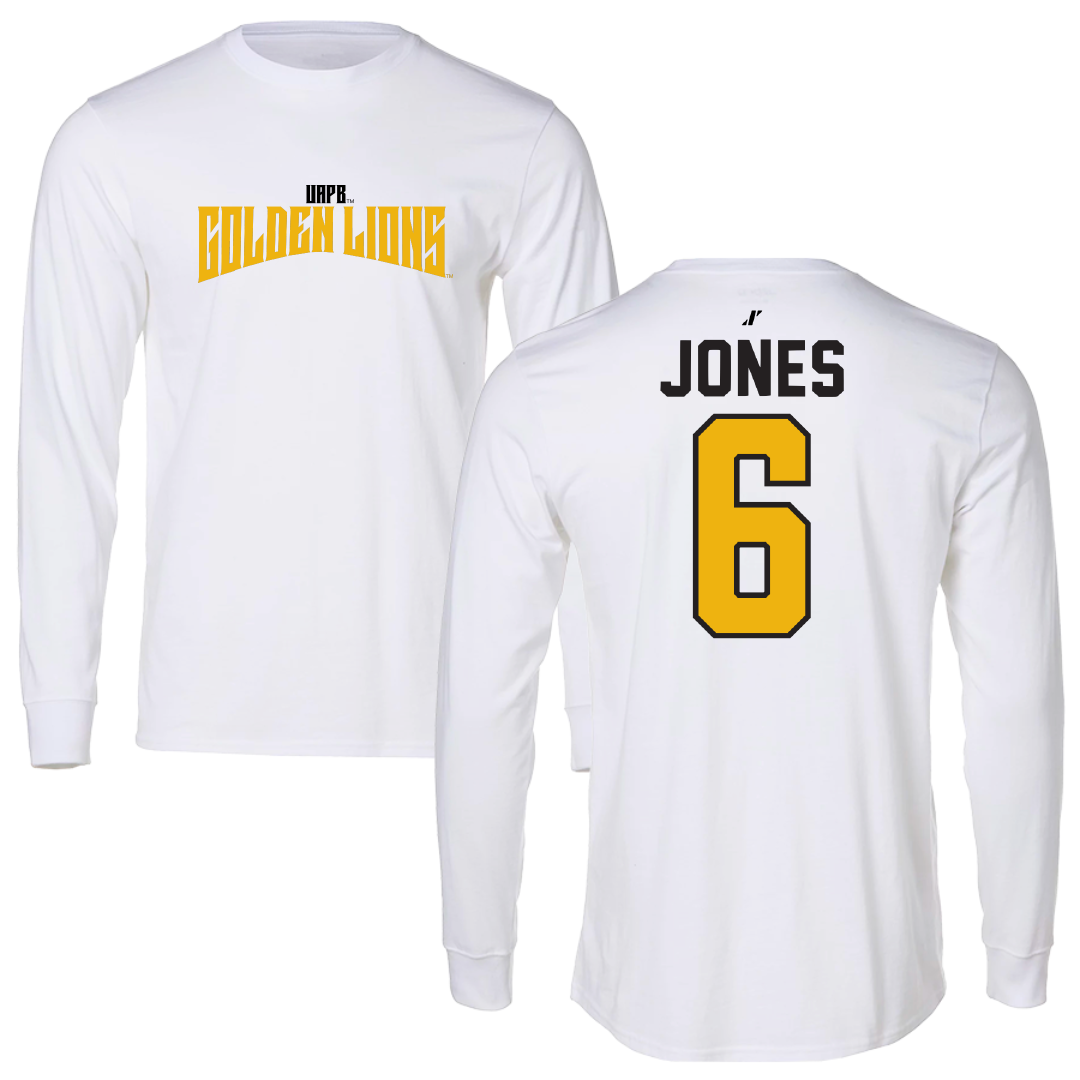 University of Arkansas-Pine Bluff Volleyball White Classic Long Sleeve - #6 Amayah Jones