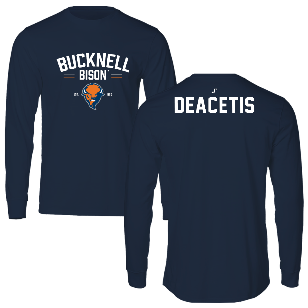 Bucknell University Wrestling Navy General Long Sleeve - Logan Deacetis