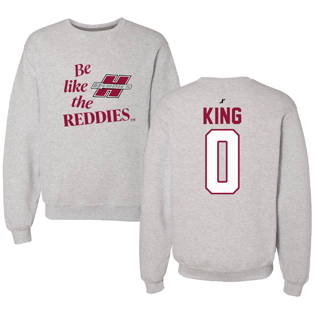 Henderson State University Basketball Light Gray Be Like Us Crewneck - #0 Clarence King