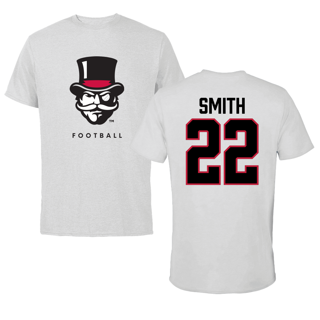Austin Peay State University Football Gray Mascot Tee - #22 Carson Smith
