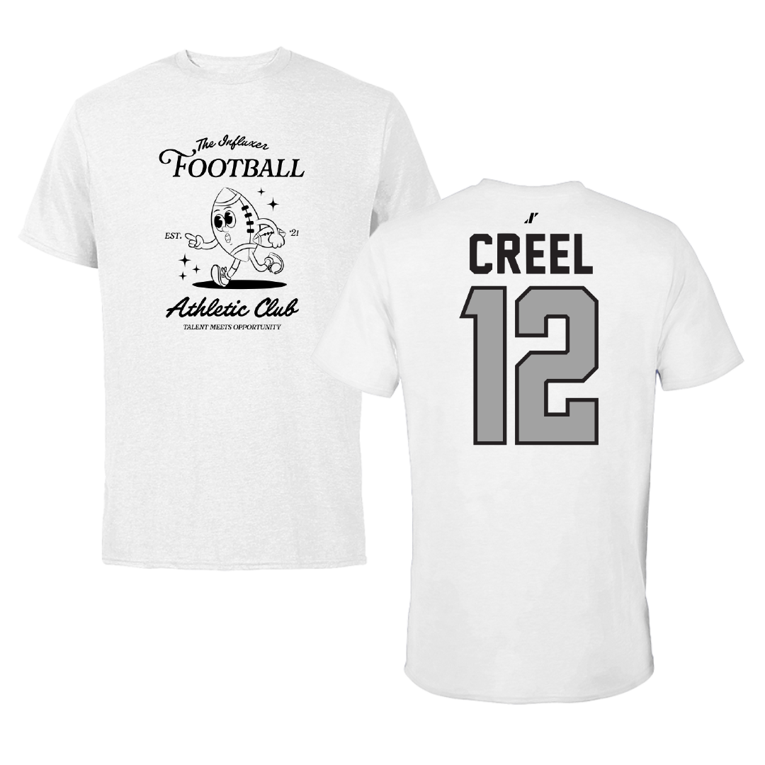 Football White Influxer Athletic Club Tee - #12 Caden Creel