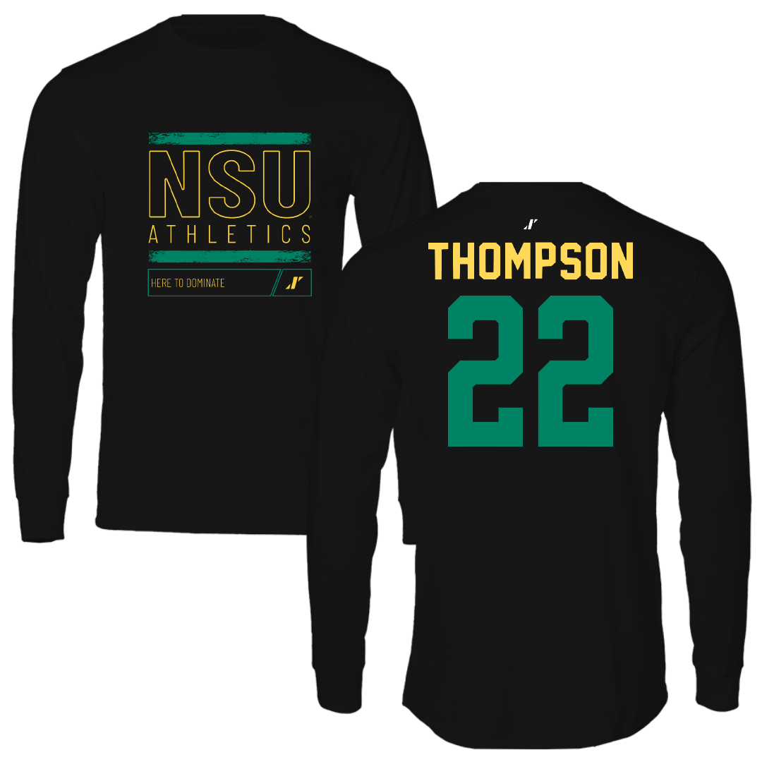 Norfolk State University Football Black Dominate Long Sleeve - #22 Ryan Thompson
