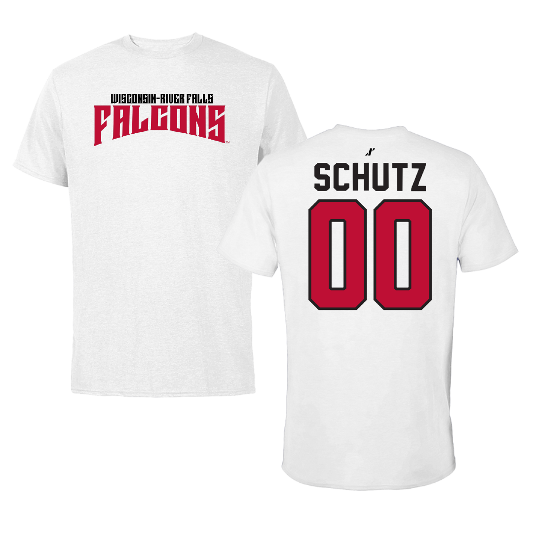 University of Wisconsin-River Falls Soccer White Classic Performance Tee - #00 Lauryn Schutz