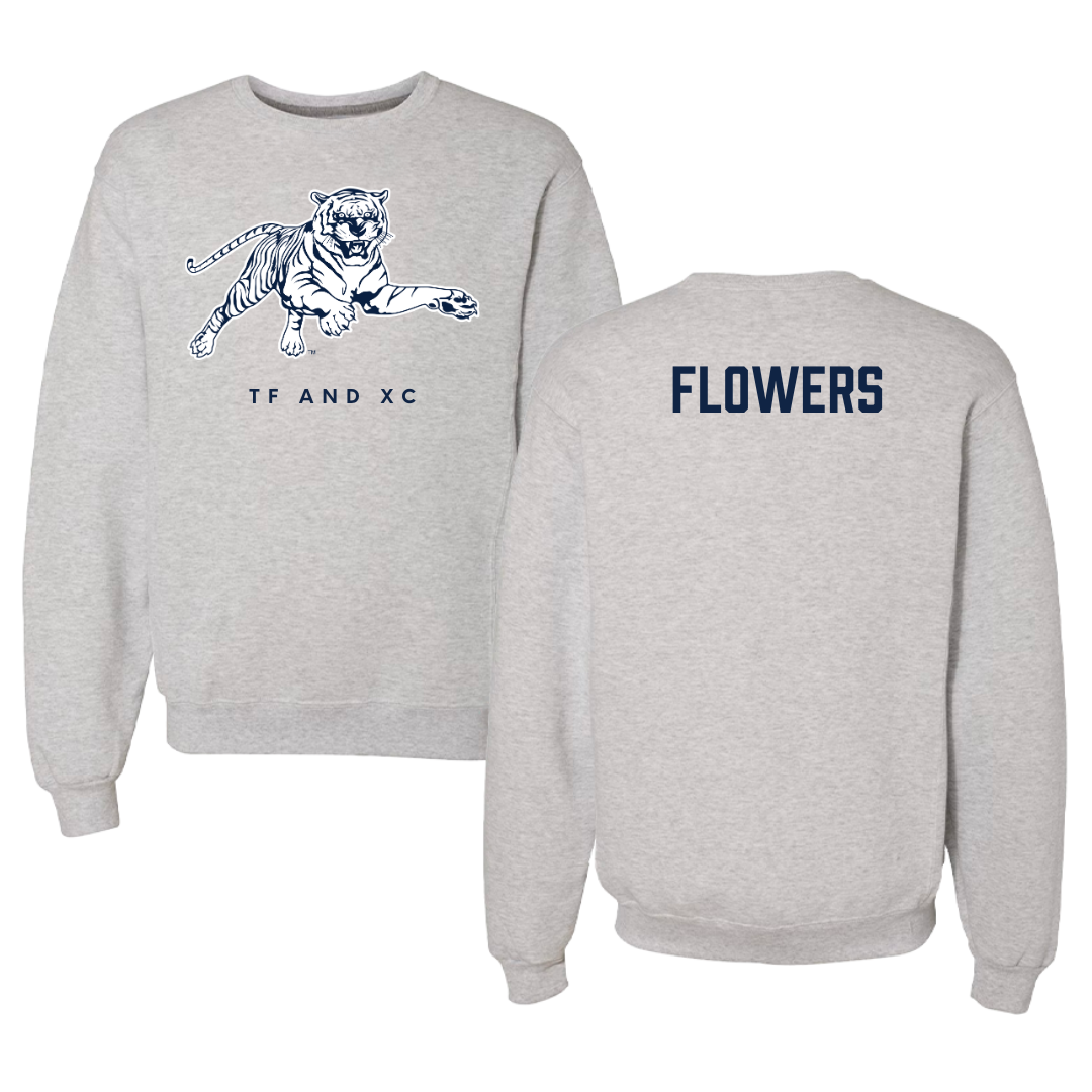 Jackson State University TF and XC Gray Crewneck - Solomon Flowers