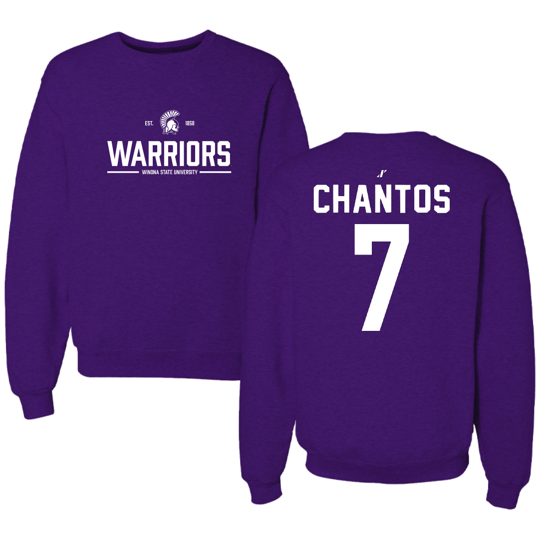 Winona State University Softball Purple General Crewneck - #7 Ashlee Chantos