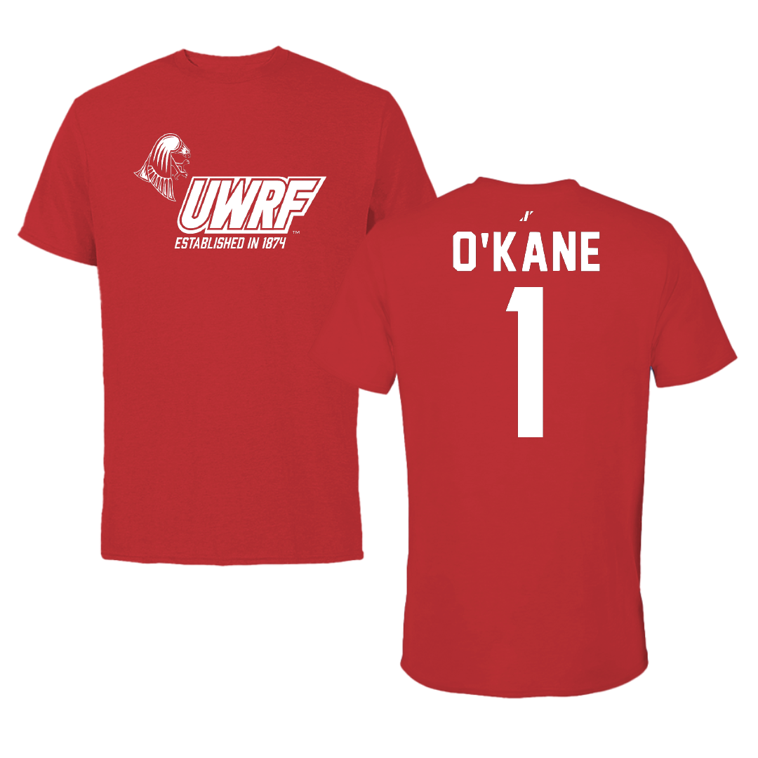 University of Wisconsin-River Falls Ice Hockey Red General Tee - #1 Jordan O'Kane