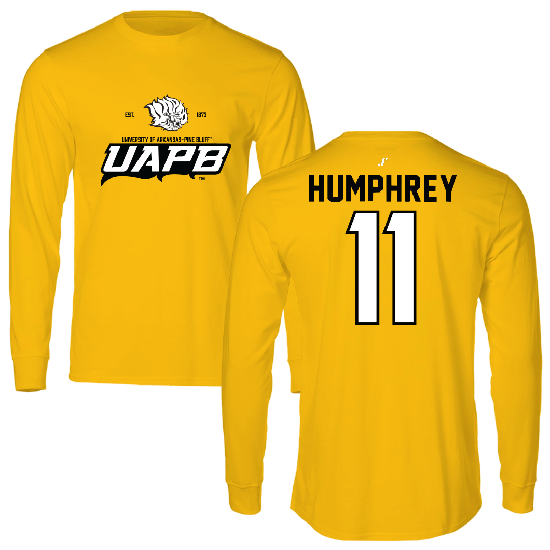 University of Arkansas-Pine Bluff Softball Gold General Long Sleeve - #11 Traelen Humphrey