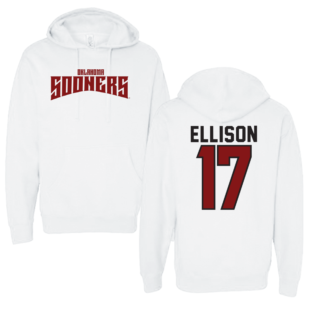 University of Oklahoma Volleyball White Classic Hoodie - #17 Daleigh Ellison