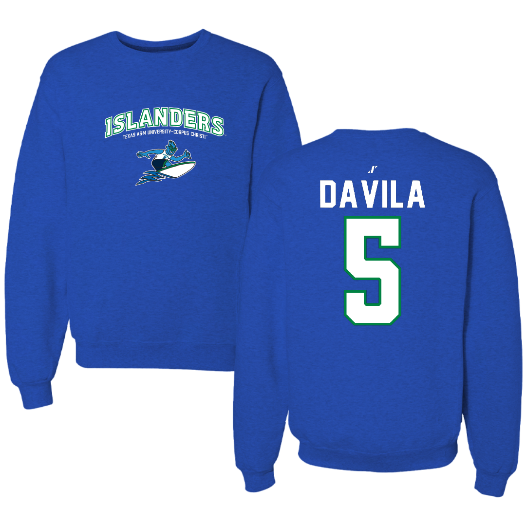 Texas A&M University-Corpus Christi Softball Blue General Crewneck - #5 Crystal Davila