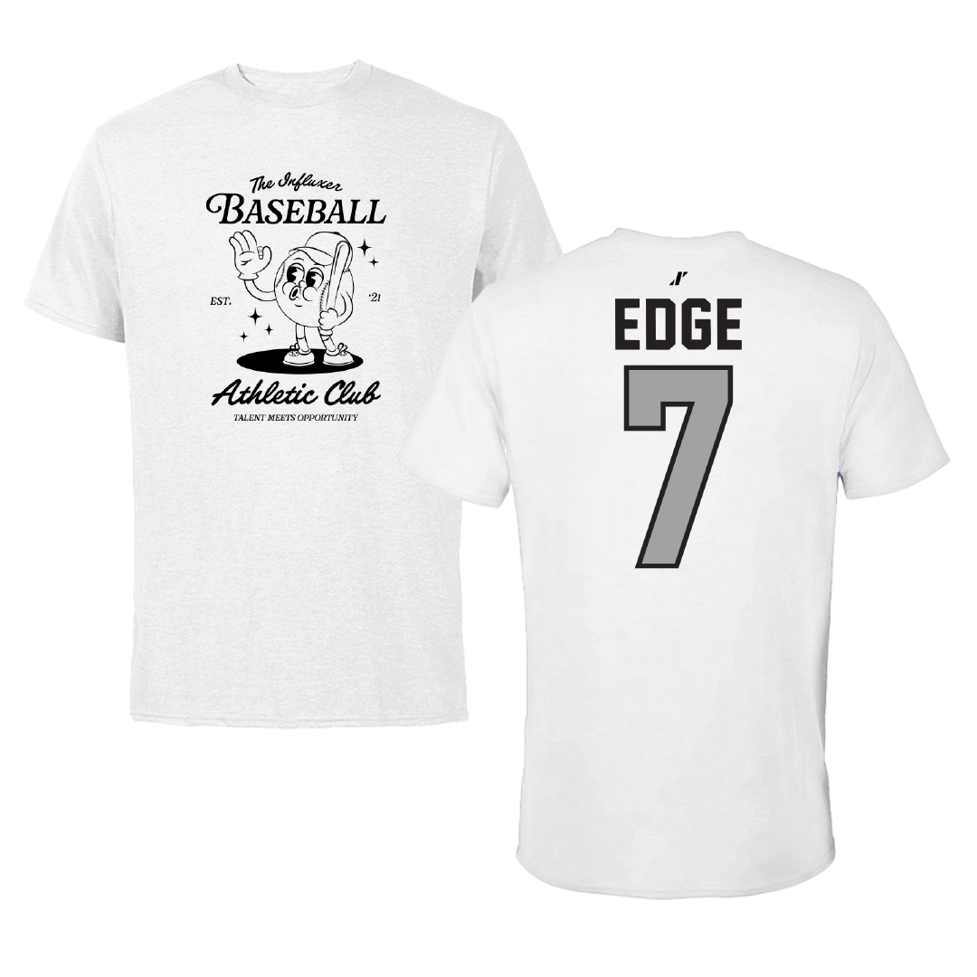 Baseball White Influxer Athletic Club Tee - #7 Anthony Edge
