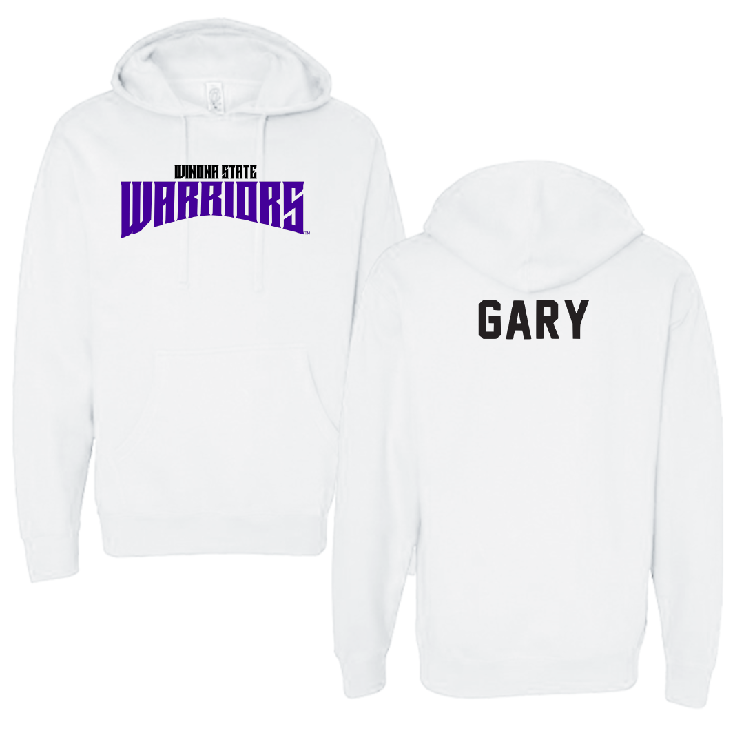 Winona State University Tennis White Classic Hoodie - Skylar Gary