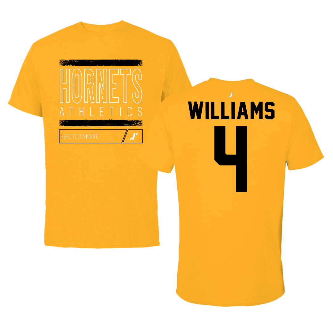 Alabama State University Soccer Gold Dominate Performance Tee - #4 Tatyana Williams