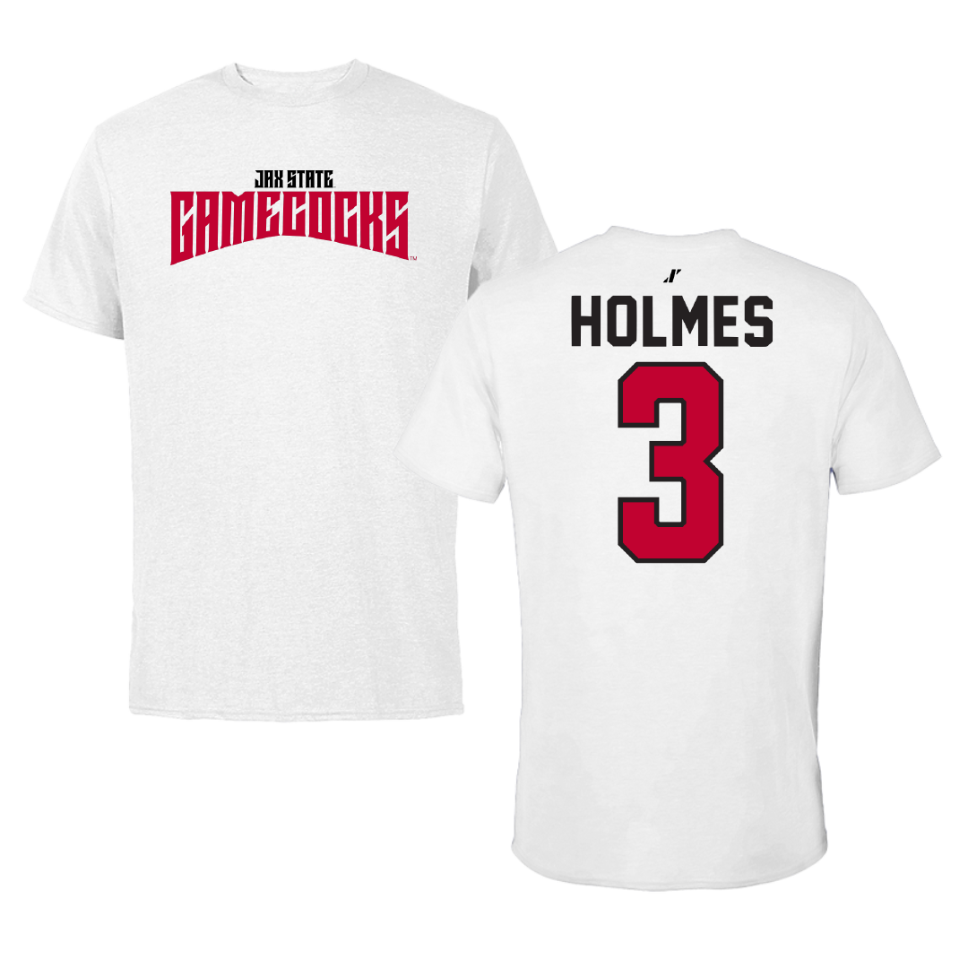 Jacksonville State University Softball White Classics Tee - #3 Jaliyah Holmes