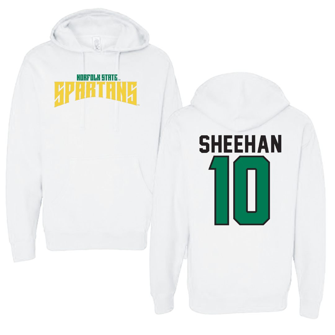 Norfolk State University Softball White Classic Hoodie - #10 Lauren Sheehan