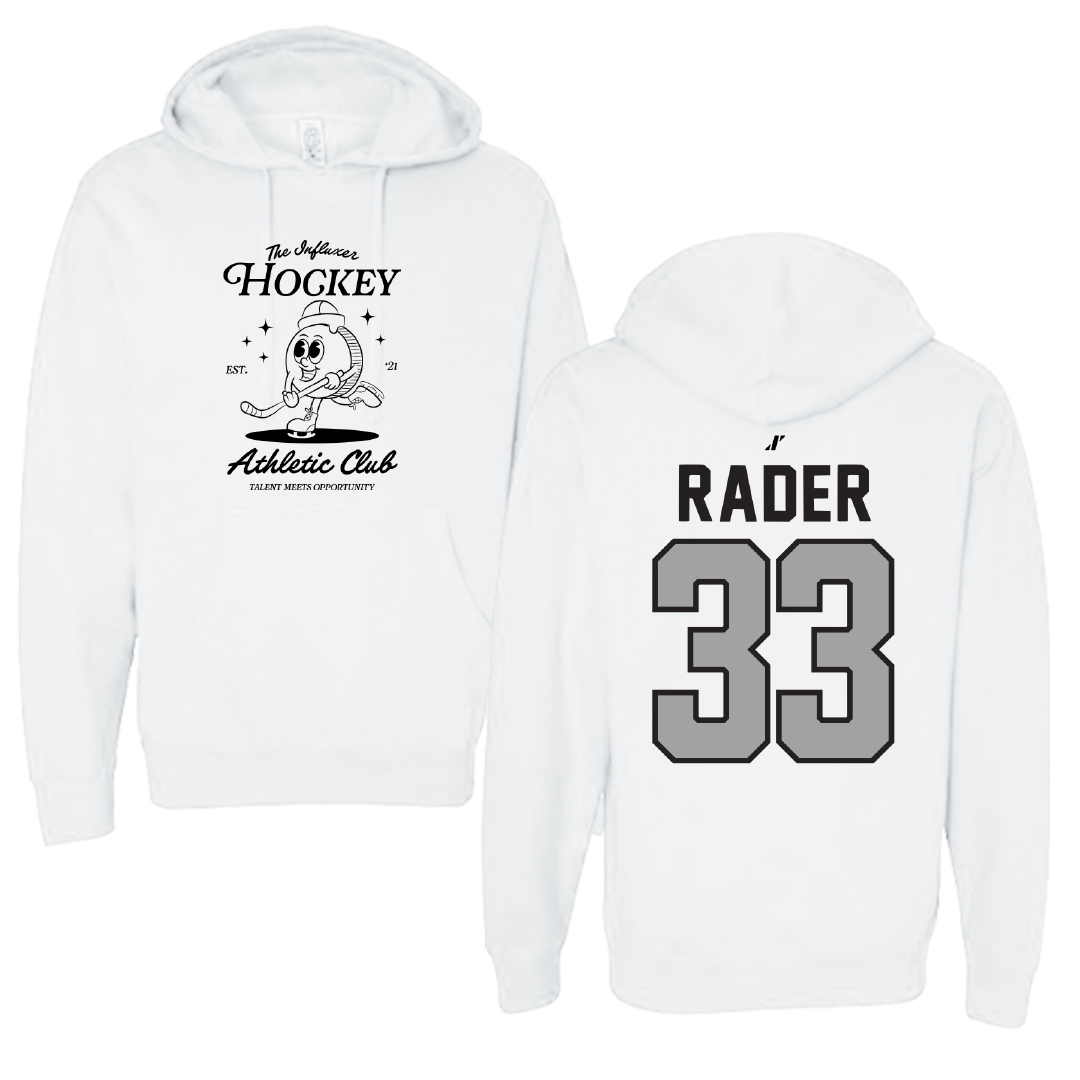Ice Hockey White Influxer Athletic Club Hoodie - #33 Anna Rader