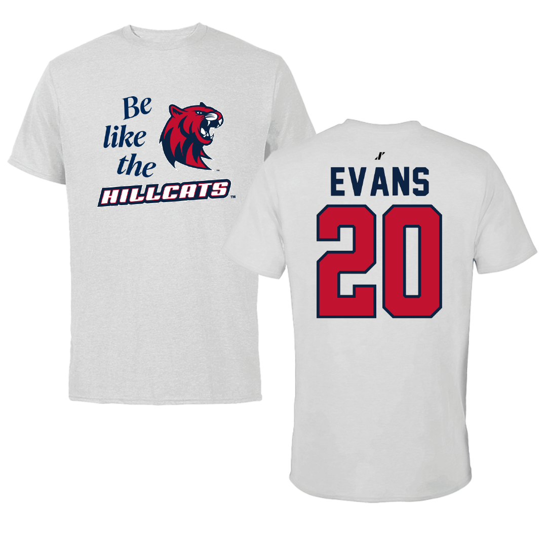 Rogers State University Softball Light Gray Be Like Us Performance Tee - #20 Savannah Evans