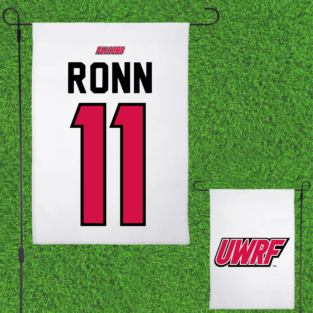 University of Wisconsin-River Falls Ice Hockey White Garden Flag - #11 Kaitlyn Ronn