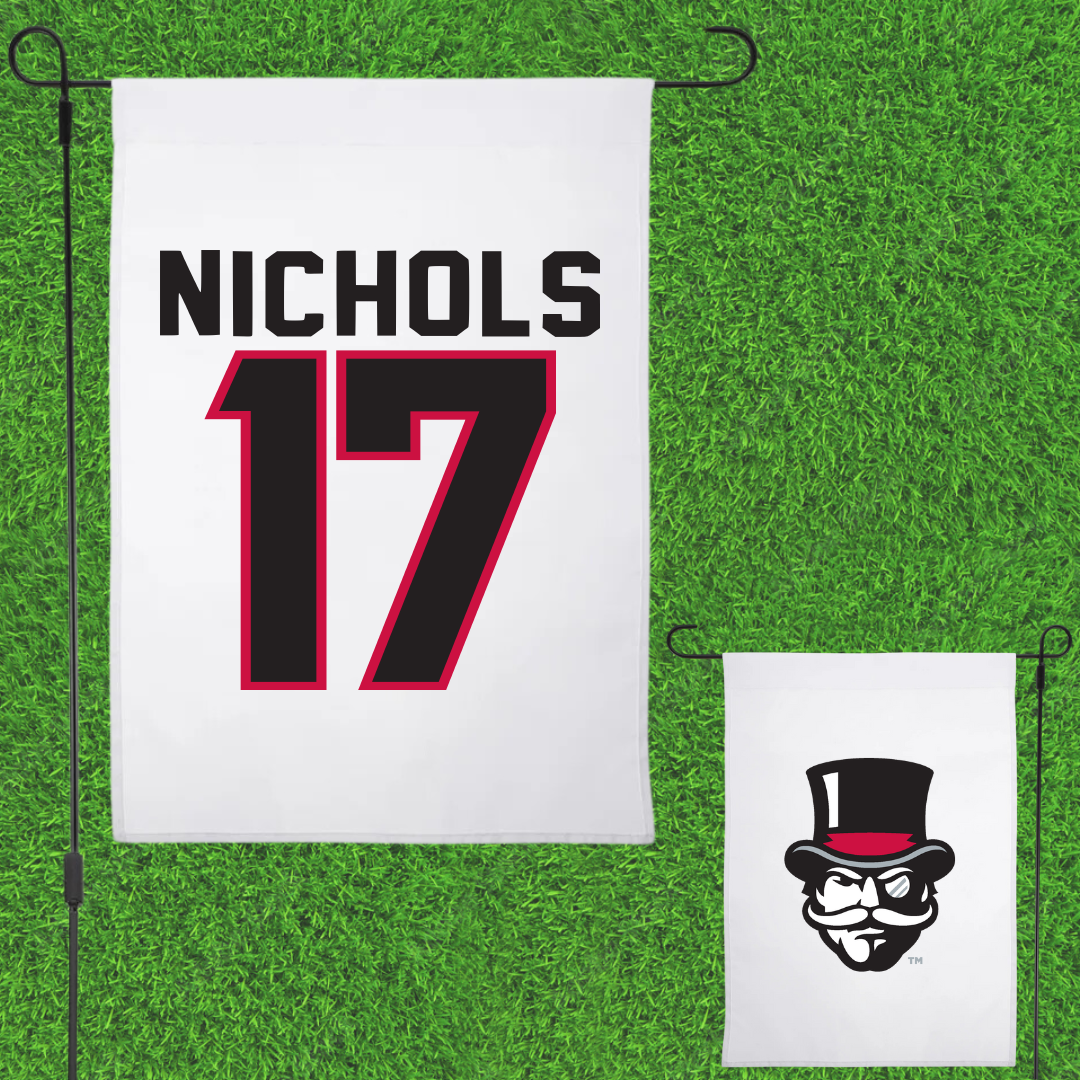 Austin Peay State University Softball White Garden Flag - #17 Emberly Nichols