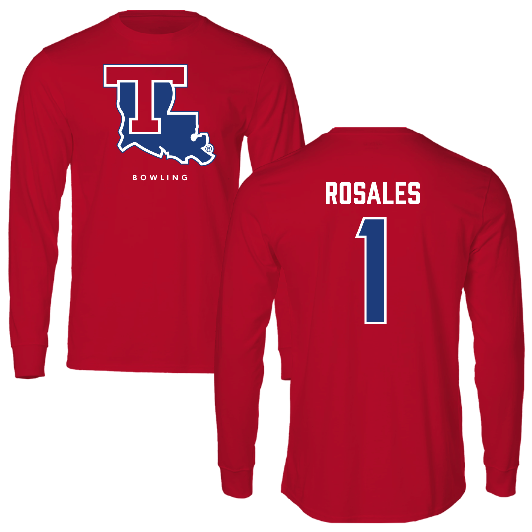Louisiana Tech University Bowling Red Performance Long Sleeve - #1 Patricia Rosales