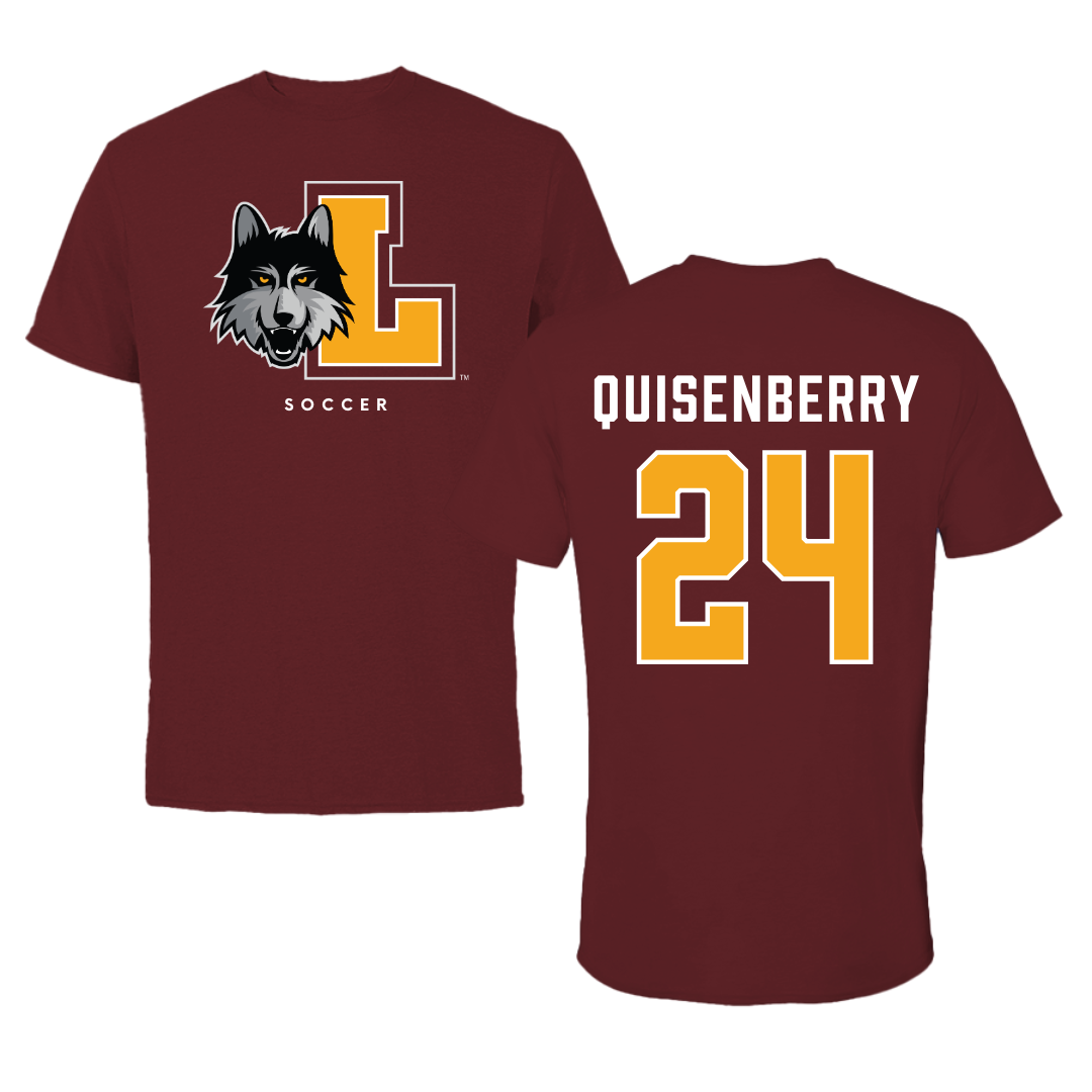 Loyola University-Chicago Soccer Maroon Mascot Tee - #24 Chris Quisenberry