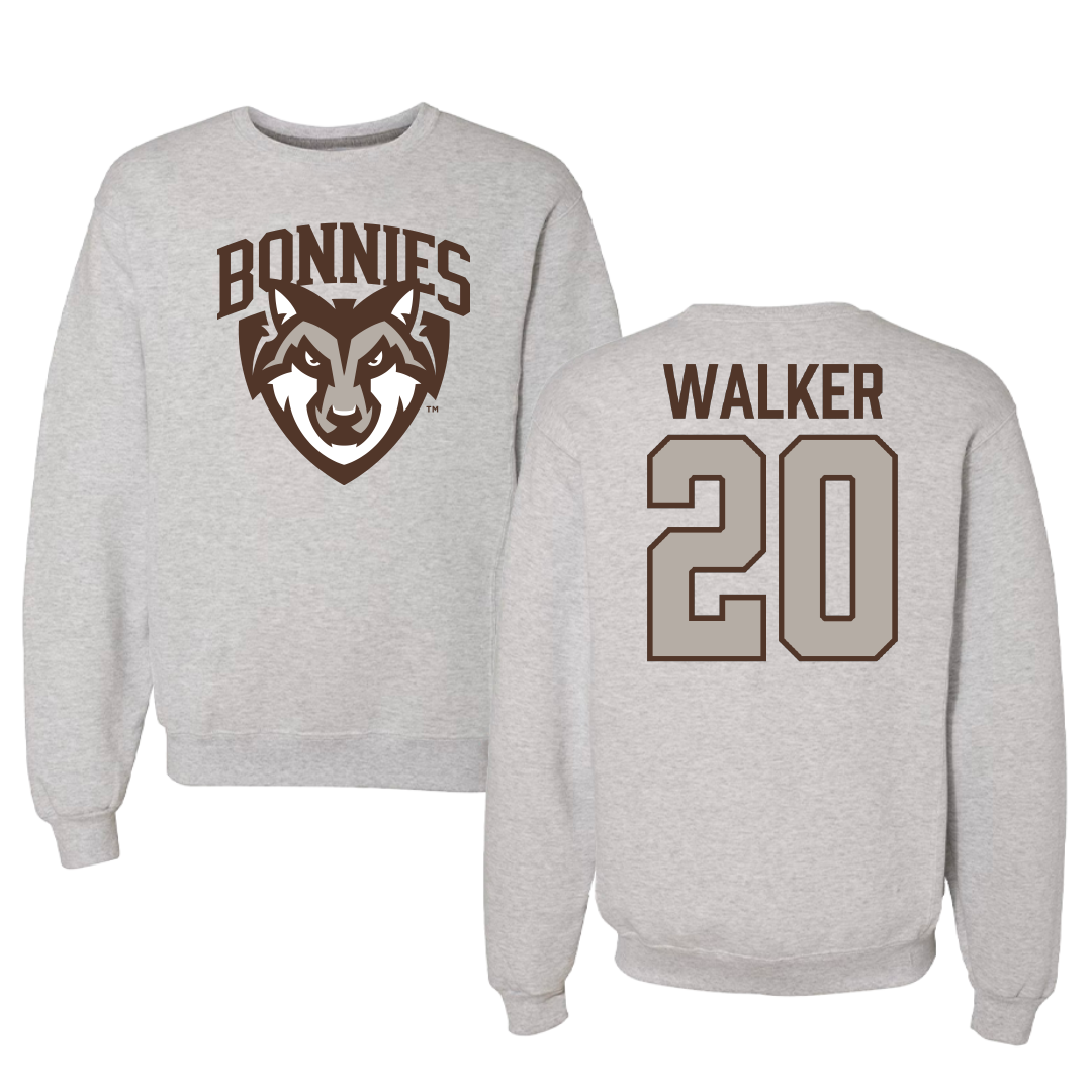 St. Bonaventure University Soccer Gray Crewneck - #20 Hannah Walker