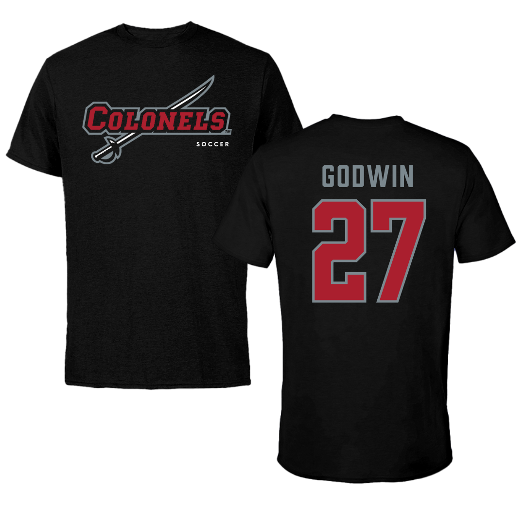 Nicholls State University Soccer Black Performance Tee - #27 Emma Godwin