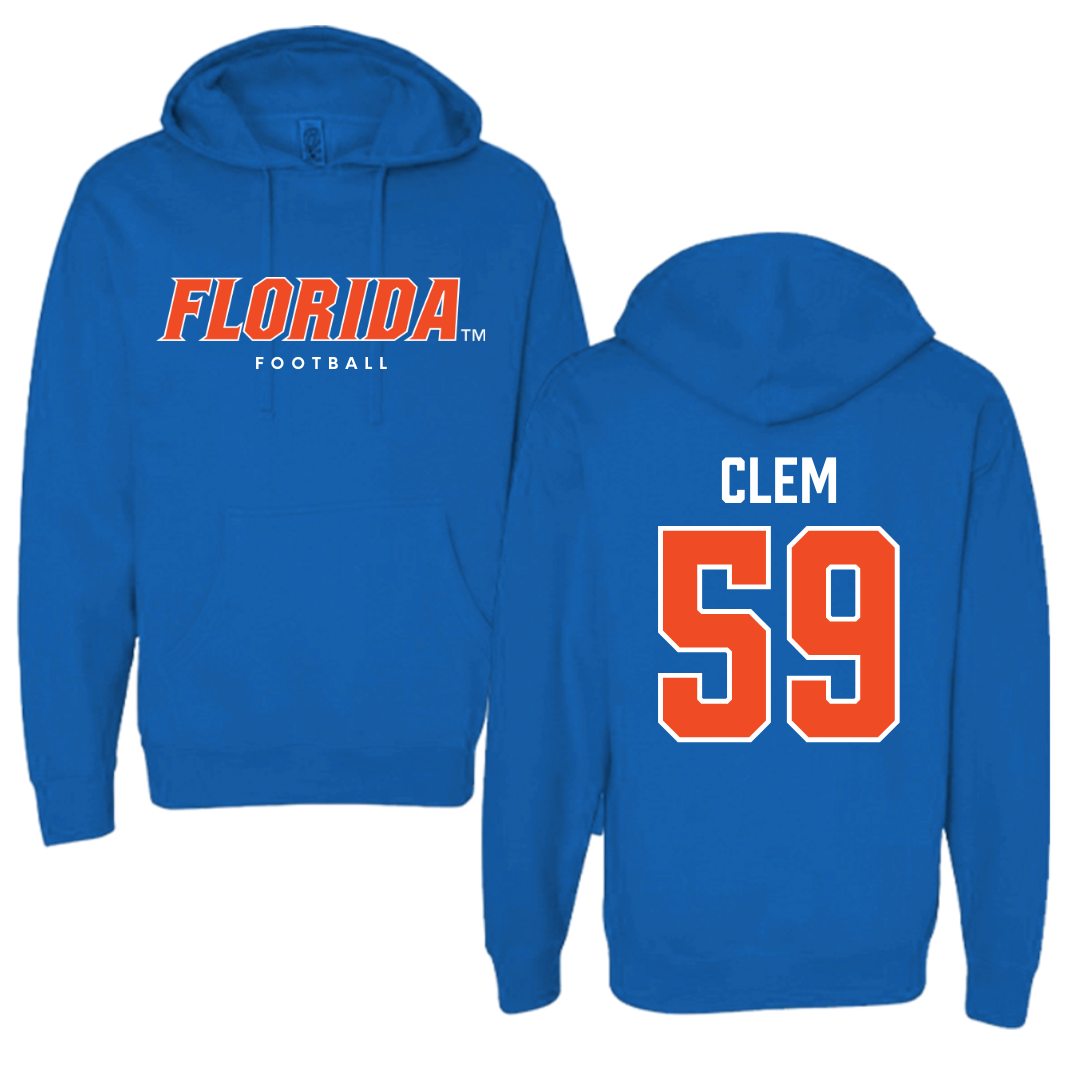 University of Florida Football Royal Blue Hoodie - #59 Hayden Clem