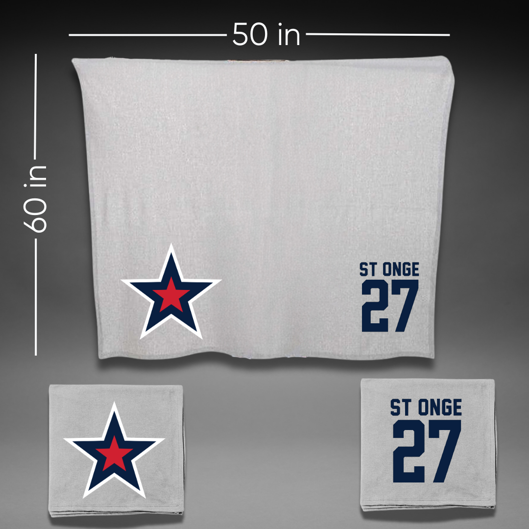 Robert Morris University Ice Hockey Gray Blanket - #27 Rylee St Onge
