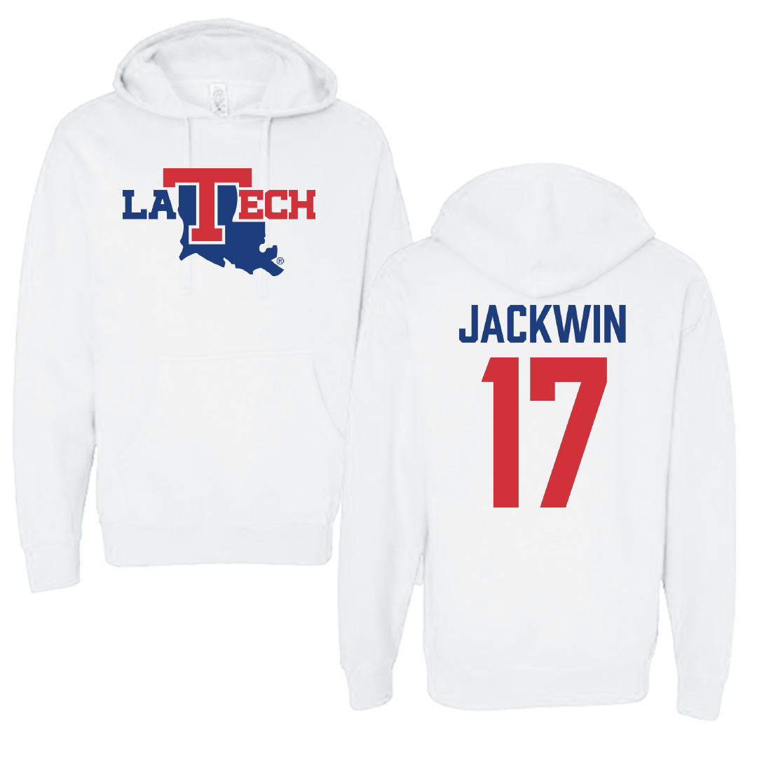 Louisiana Tech University Volleyball White Hoodie - #17 Sydney Jackwin