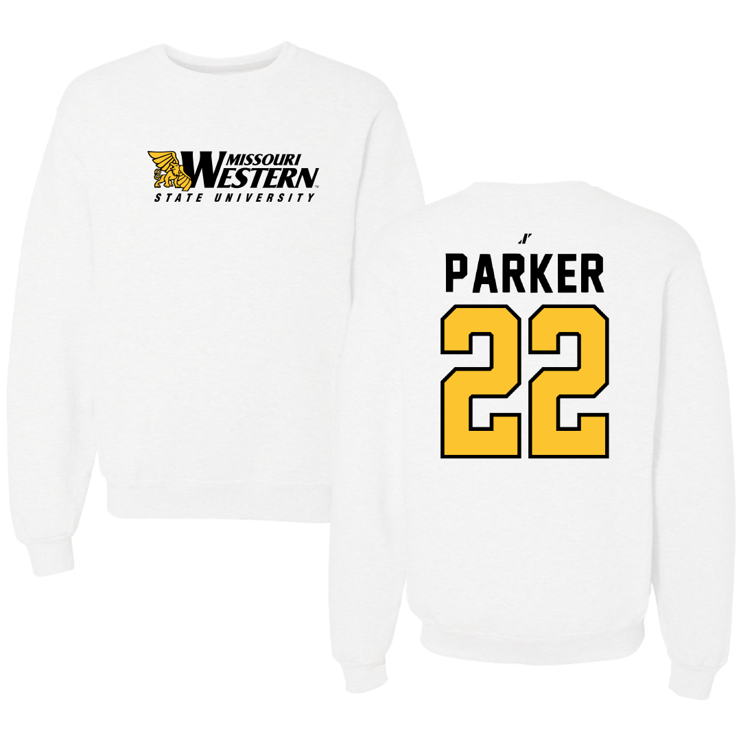 Missouri Western State University Football White Crewneck - #22 Denver Parker