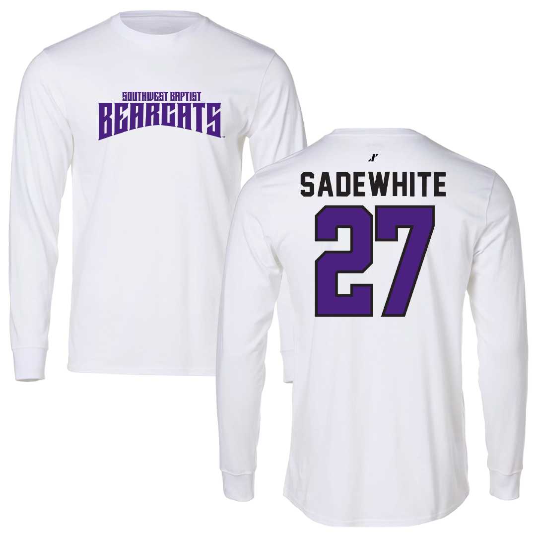 Southwest Baptist University Softball White Classic Performance Long Sleeve - #27 Lucy Sadewhite