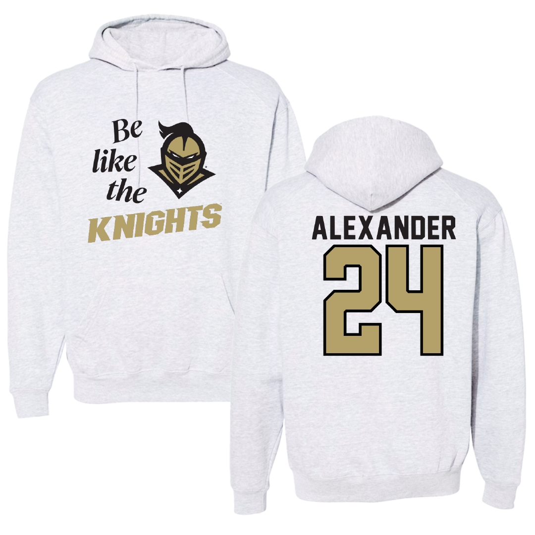 University of Central Florida Football Light Gray Be Like Us Hoodie - #24 Xe'ree Alexander