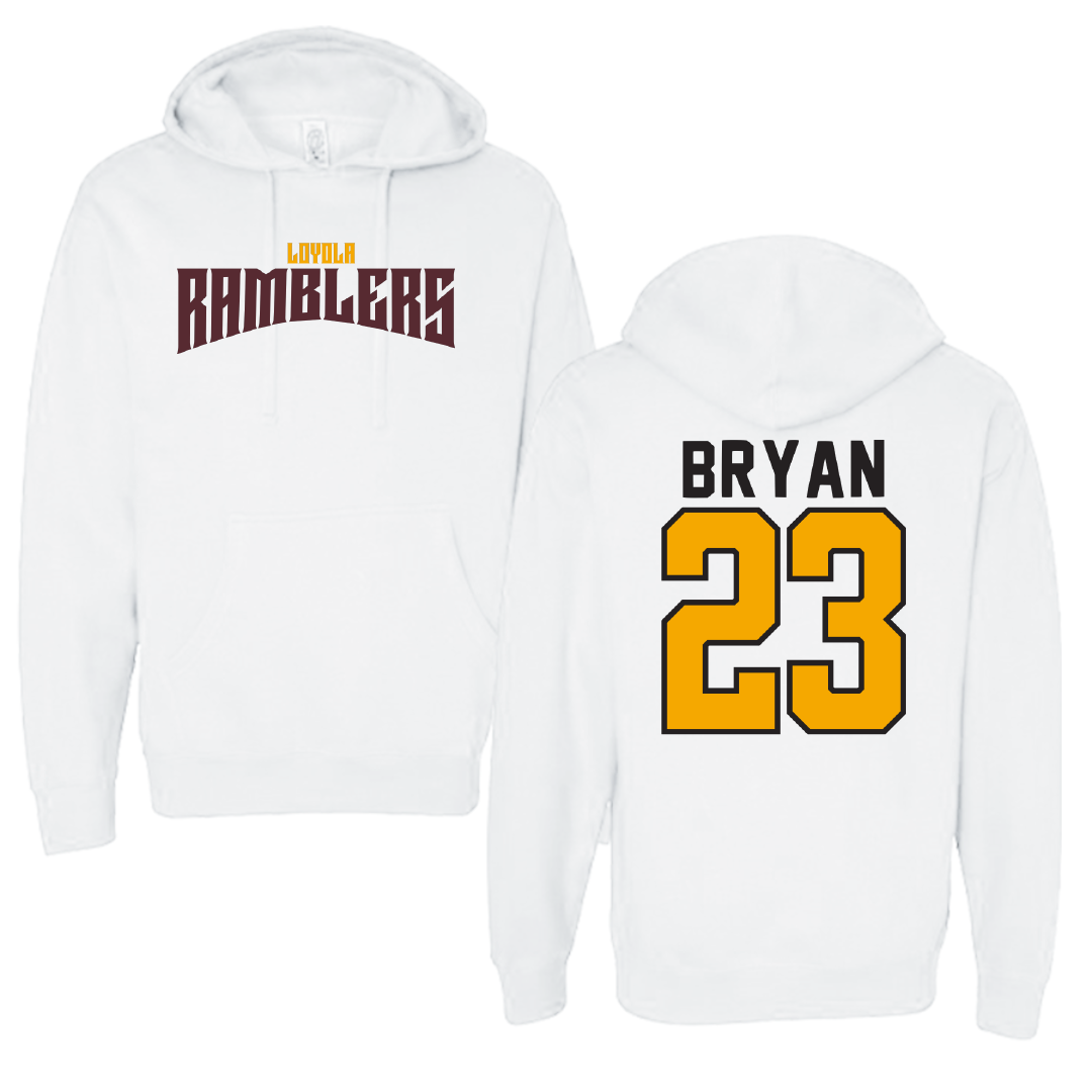 Loyola University-Chicago Soccer White Classic Hoodie - #23 Ava Bryan