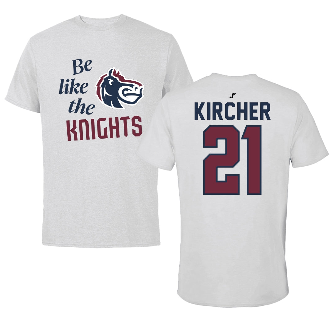 Fairleigh Dickinson University-Metropolitan Campus Volleyball Light Gray Be Like Us Tee - #21 Gillian Kircher