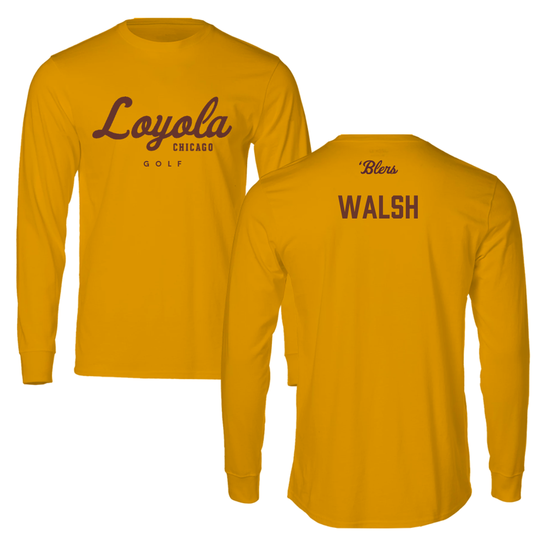 Loyola University-Chicago Golf Gold Performance Long Sleeve - Ryan Walsh