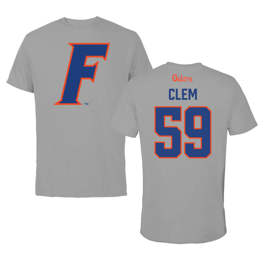 University of Florida Football Dark Gray Performance Tee - #59 Hayden Clem