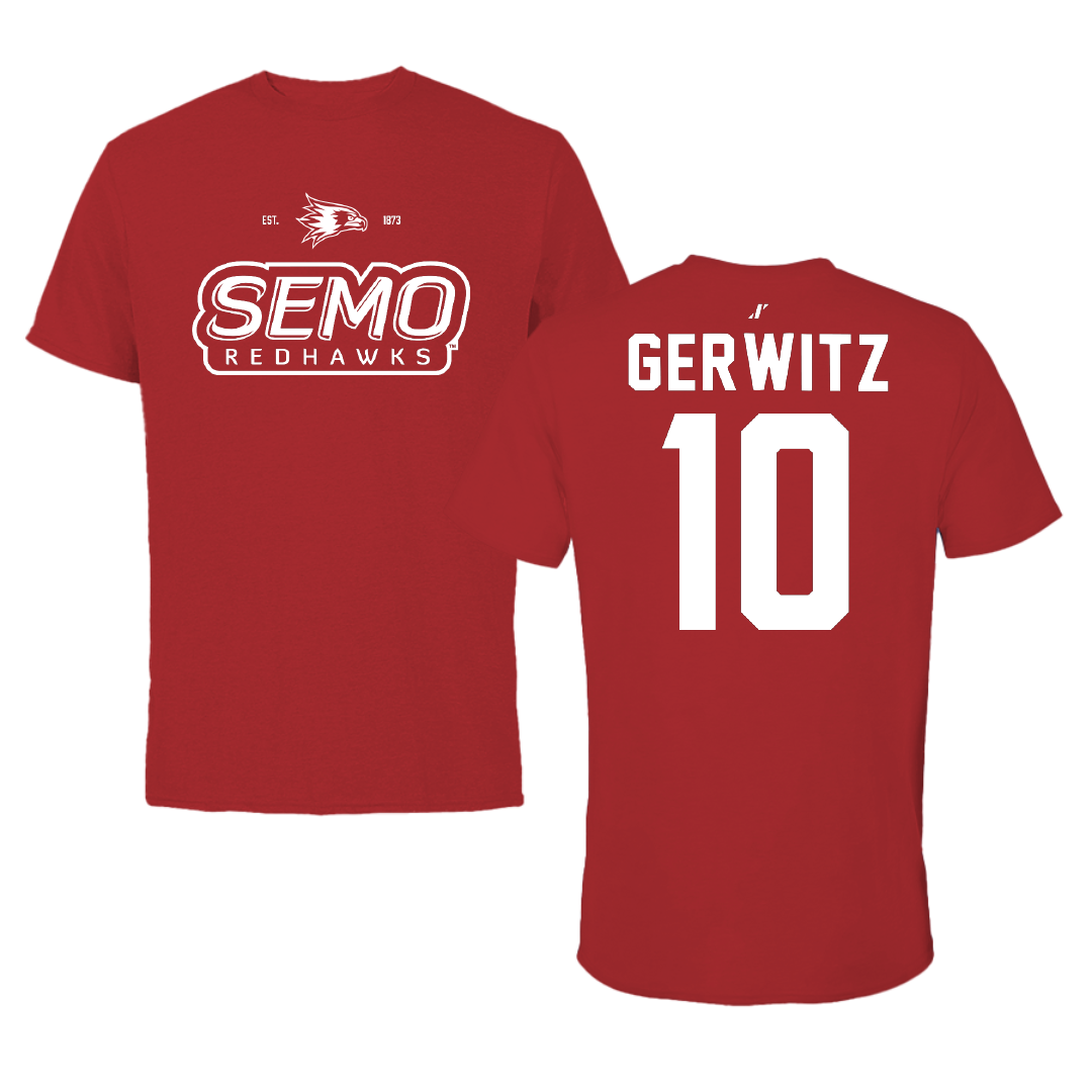 Southeast Missouri State University Softball Canvas Red General Tee - #10 Tatum Gerwitz