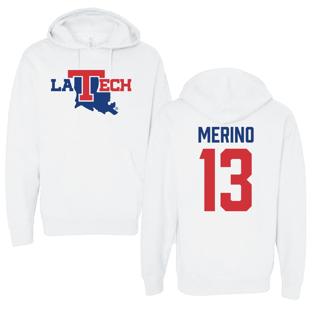 Louisiana Tech University Soccer White Hoodie - #13 Dakota Merino