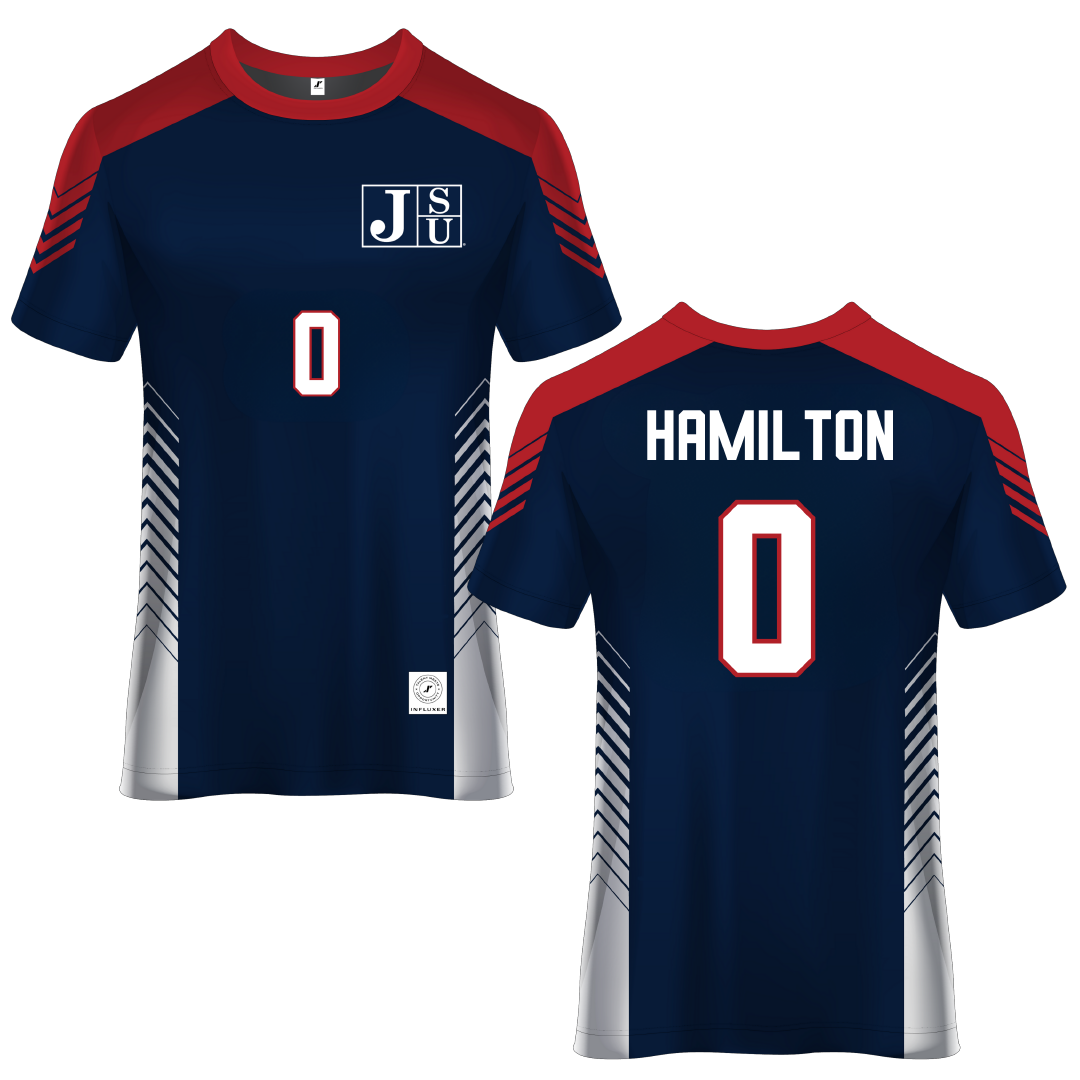 Jackson State University Blue Soccer Jersey - #0 Jordan Hamilton