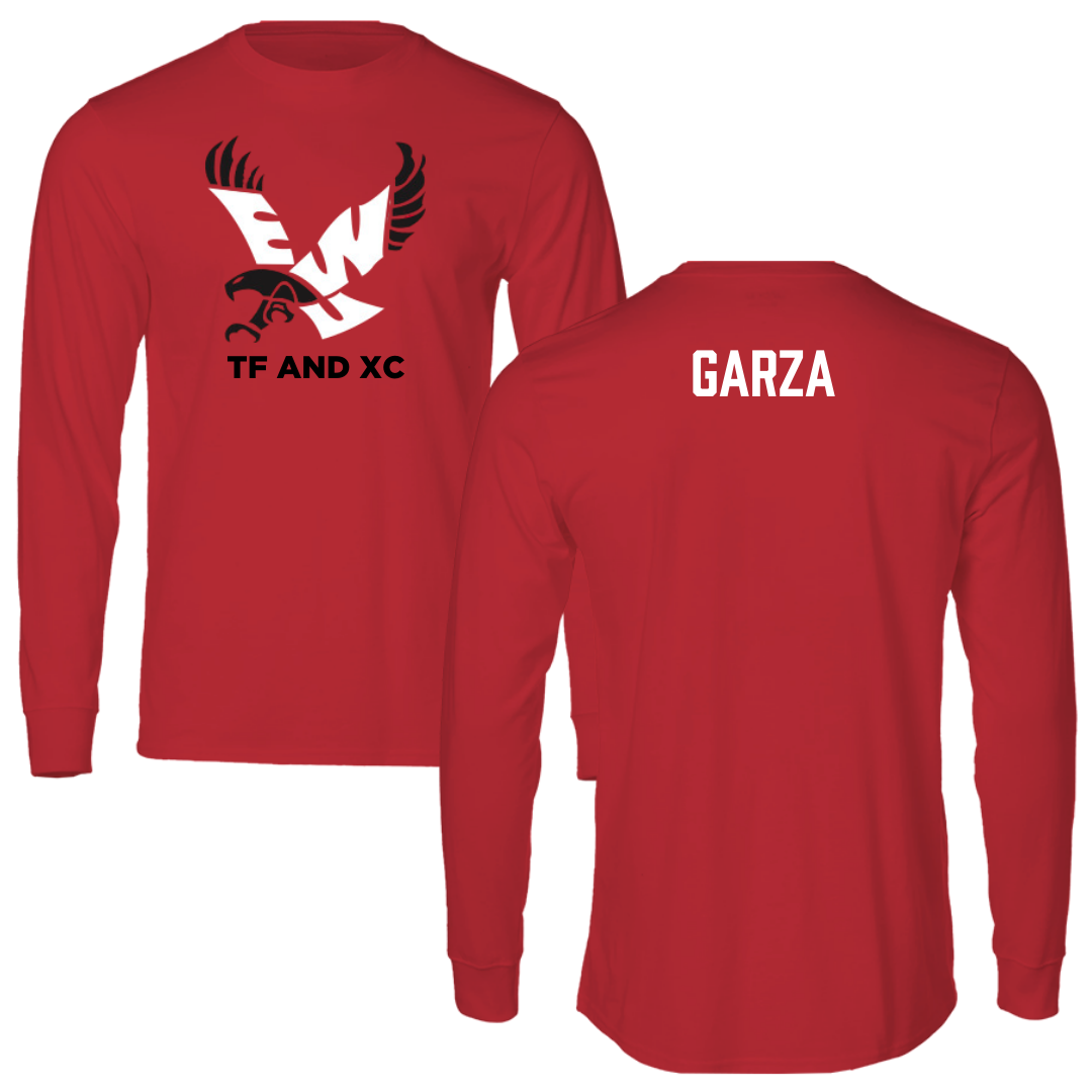 Eastern Washington University TF and XC Red EWU Performance Long Sleeve - Kassandra Garza