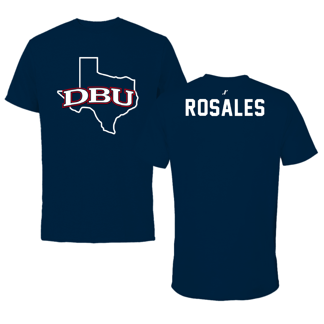 Dallas Baptist University Tennis Navy State Performance Tee - Fabian Rosales