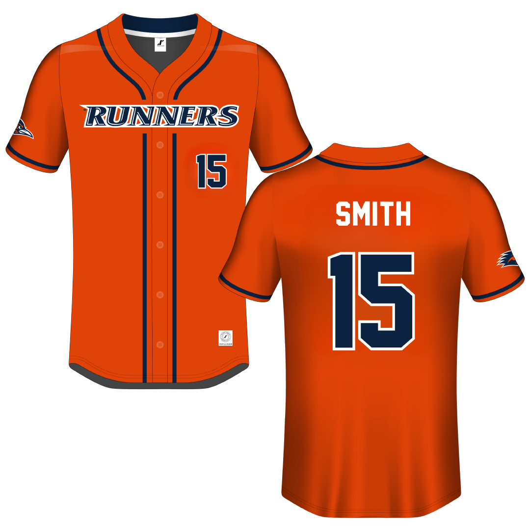 University of Texas at San Antonio Orange Button-Down Jersey - #15 Reagan Smith