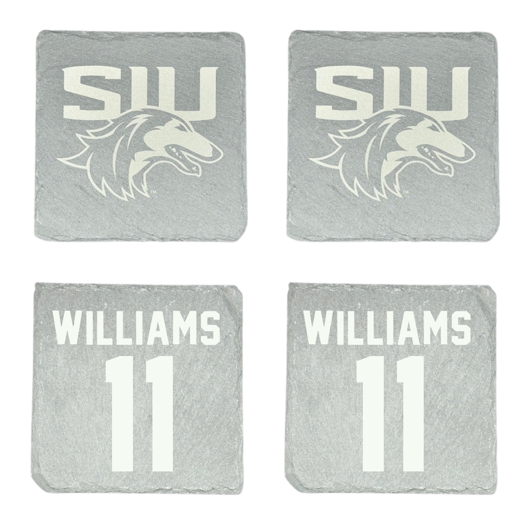Southern Illinois University at Carbondale Basketball Stone Coaster (4 Pack)  - #11 Shemera Williams