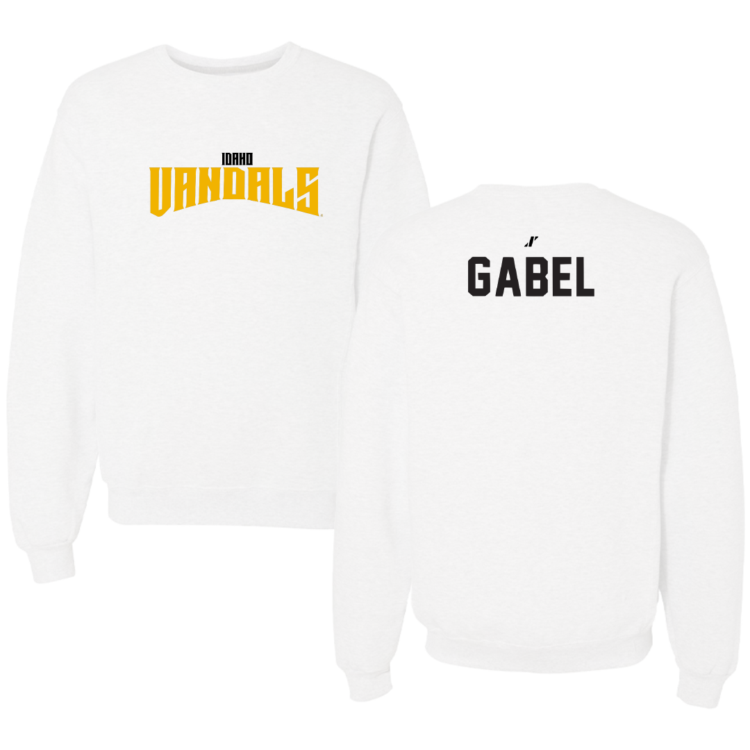 University of Idaho Swimming & Diving White Classic Crewneck - Cadence Gabel