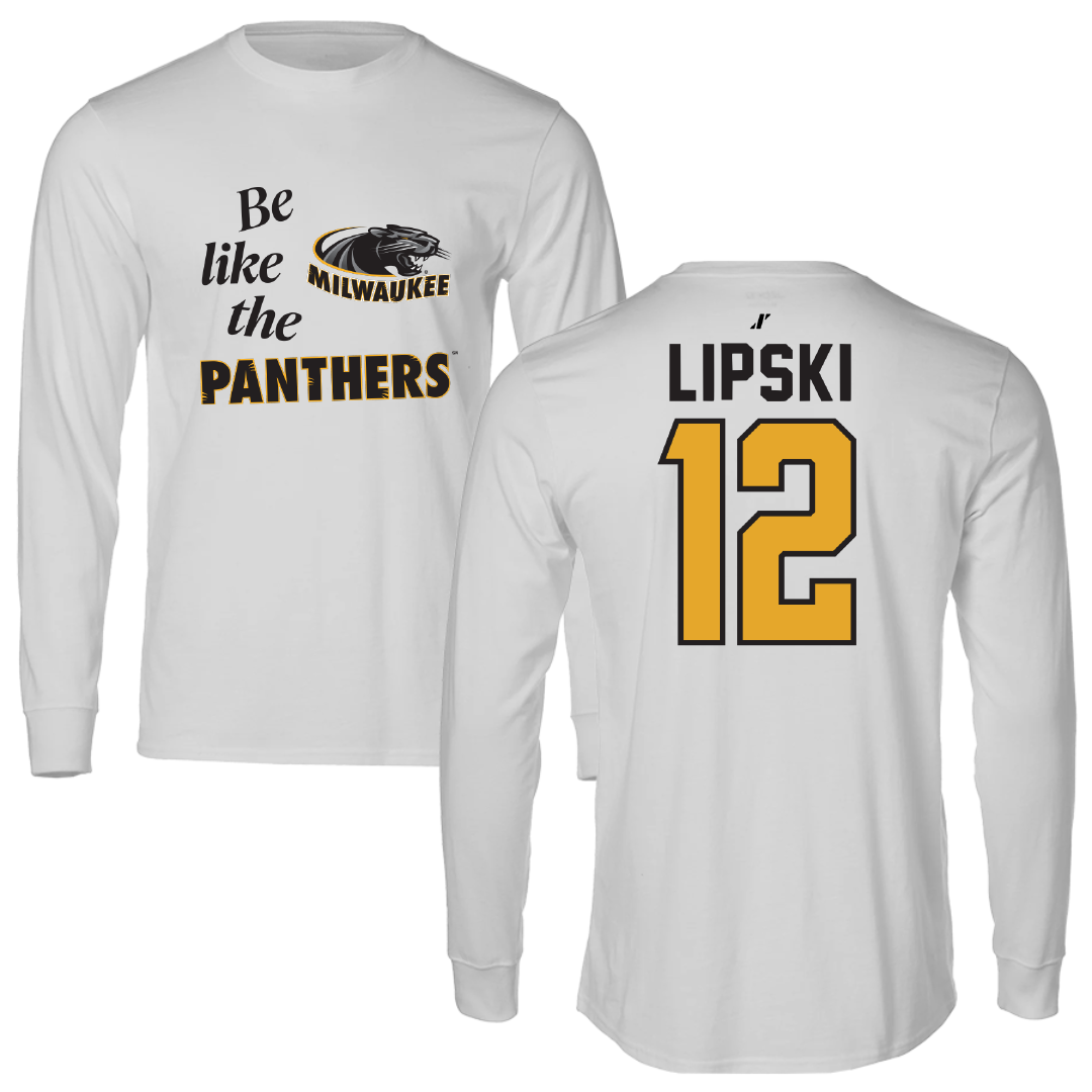 University of Wisconsin-Milwaukee Volleyball Light Gray Be Like Us Performance Long Sleeve - #12 Bella Lipski